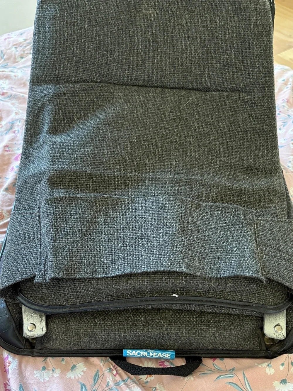 MCARTY’S SACRO-EASE BACK SUPPORT WITH WEDGE SEAT 16D X 15D X 19D.